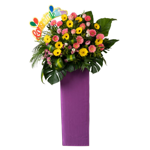 Congratulations grand opening flower stand by farmflorist