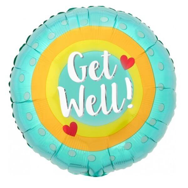 Get Well Round Shaped Balloon